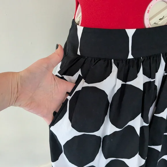Banana Republic For Marimekko Black and White Circle Print Skirt - Picture 2 of 6